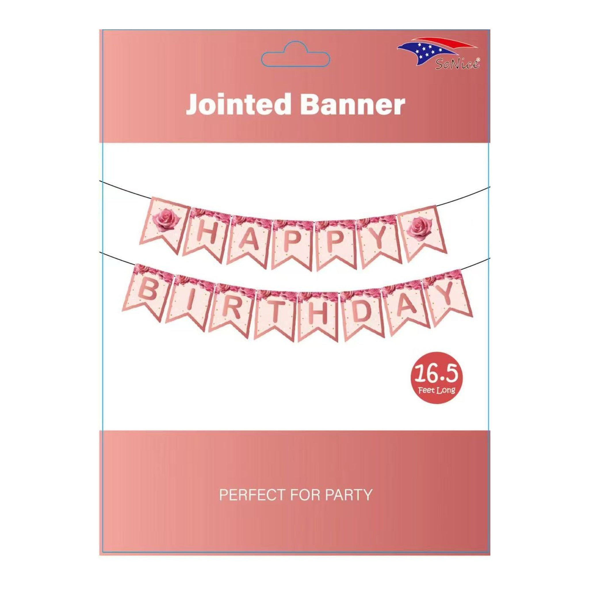 Happy Birthday Banner Rose